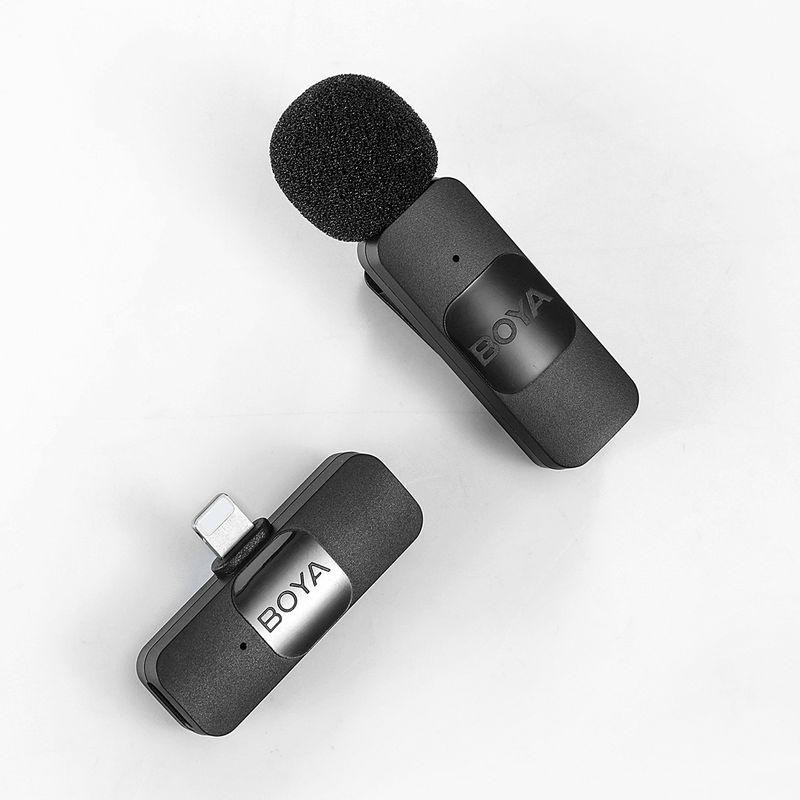 BOYA BY-V Professional Wireless Lavalier Mini Microphone for iPhone iPad Android Live Broadcast Gaming Recording_voghion.com