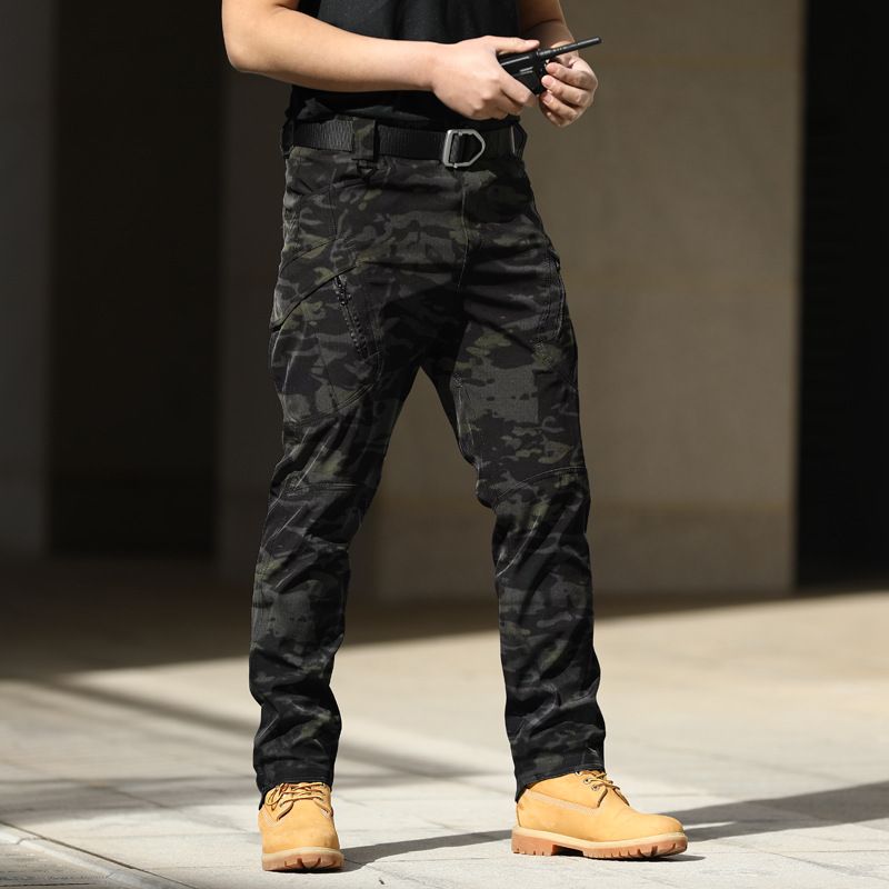 Pantaloni tattici militari da uomo, pantaloni cargo da combattimento, multitasche, impermeabili, resistenti all'usura, tuta da allenamento casual_voghion.com