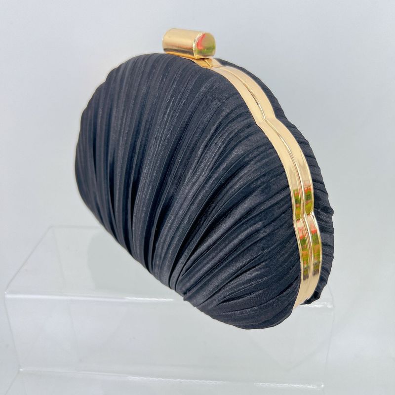 Nuova borsa da sera plissettata con motivo a conchiglia, borsa versatile per abito, pochette cheongsam_voghion.com