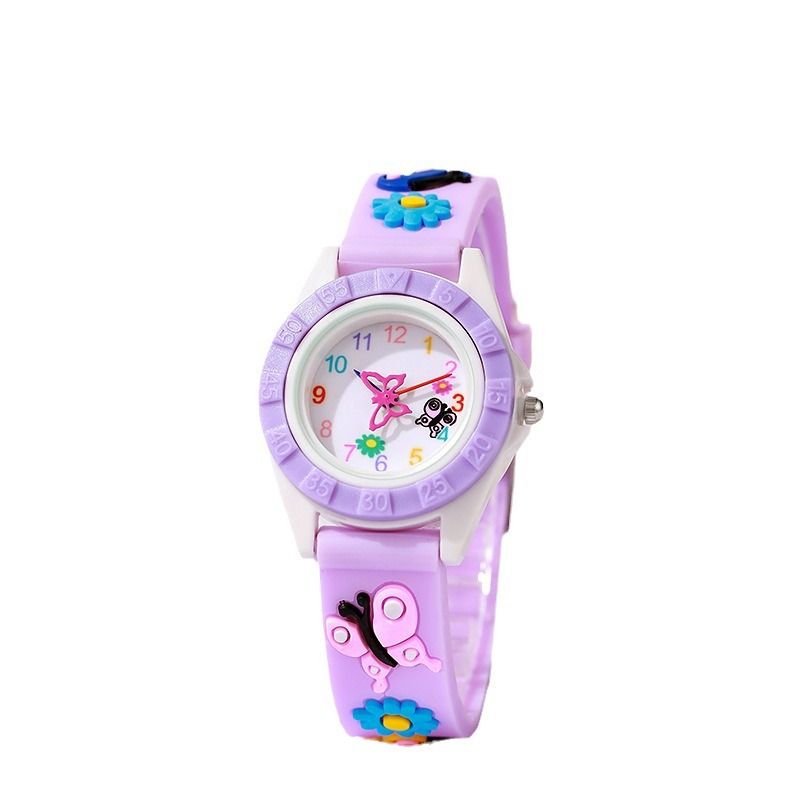 watch Butterfly Cartoon Quartz Digital Silicone Band Children's Gift Watch_voghion.com