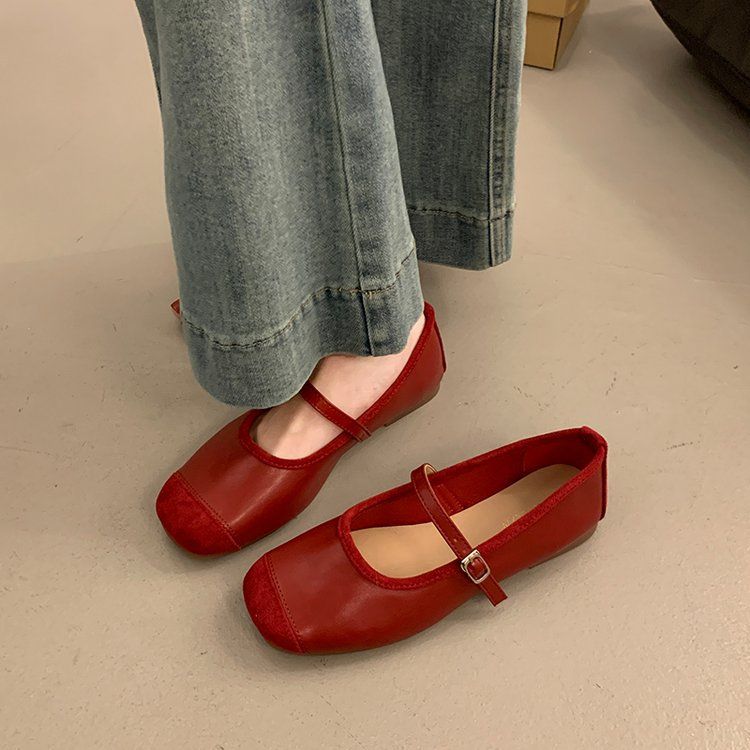 Scarpe da ballo Gentle Evening Breeze da donna, stile fata, con punta bassa, per primavera e dolce temperamento_voghion.com