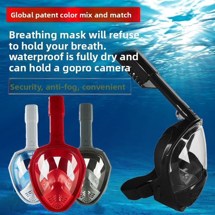 Maschera da snorkeling pieghevole completamente asciutta, set da immersione, accessori per esterni, occhiali da nuoto_voghion.com