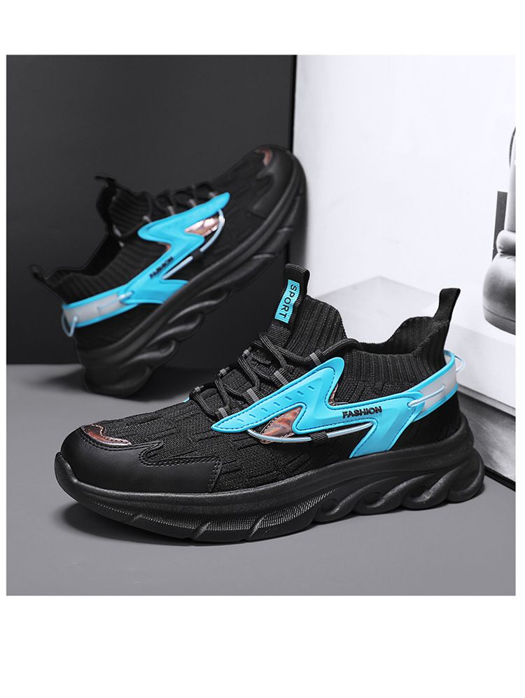 2024 Lente en zomer nieuwe dikke zolen Daddy Mesh ademende casual sport Live Flying Weave hardloopschoenen voor heren_voghion.com