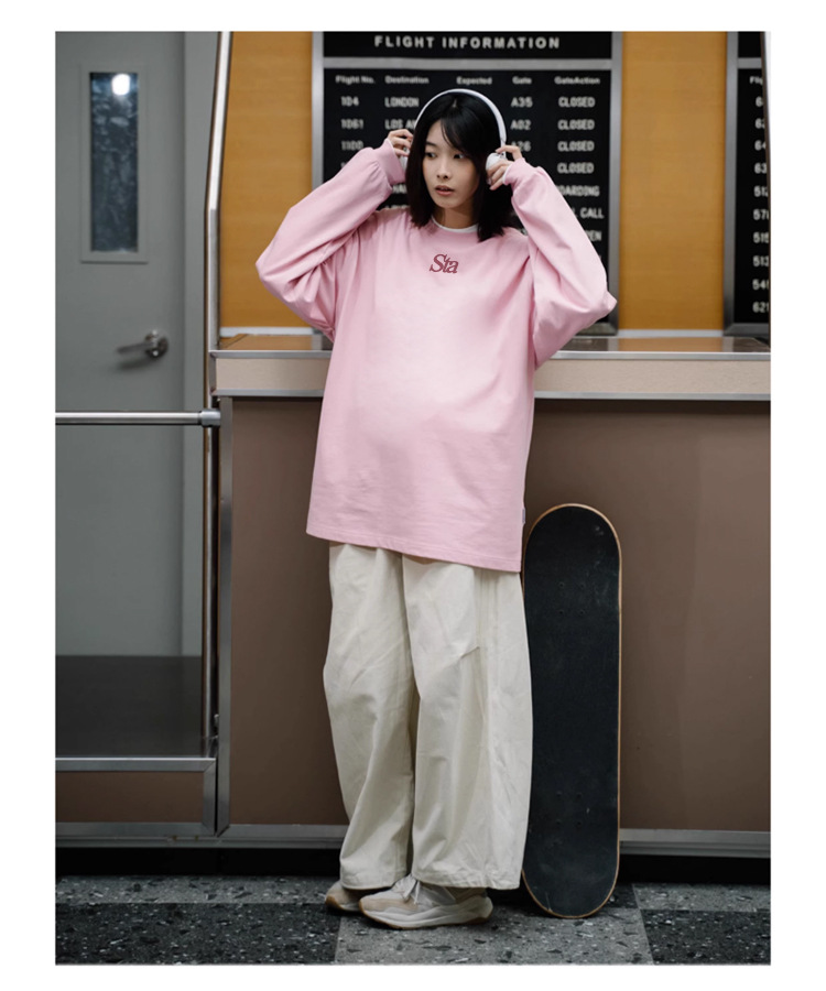 Herrenbekleidung Mode Base bedrucktes Langarm-T-Shirt Herrenmode Marke Baumwolloberteil Base Shirt High Street Paaranzug_voghion.com