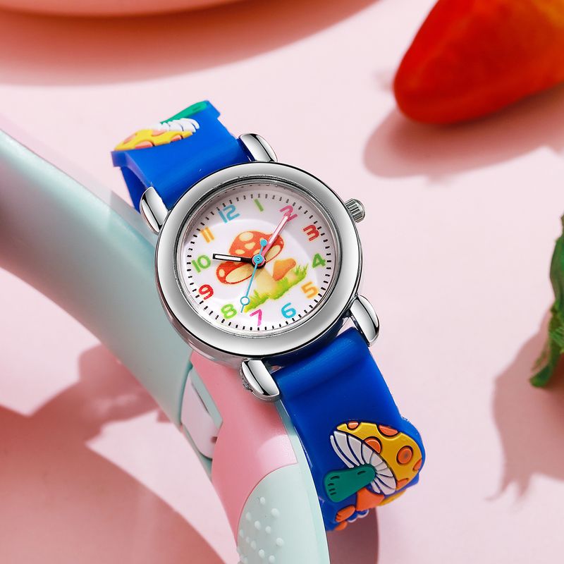 Children's Watches New Style Fun Mushroom Elf Fantasy Children's Watch Cartoon Silicone Pattern 1pcs/set_voghion.com