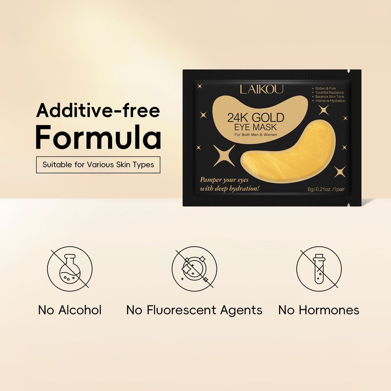 Máscara labial e para os olhos Laikou, 8 conjuntos de 5 peças, máscara hidratante para os lábios e para os olhos_voghion.com