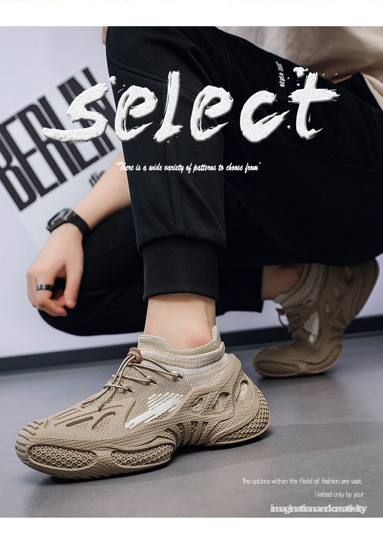 Atmungsaktives Mesh für den Sommer für Männer 2025 Neue, dickbesohlte, vielseitige Fllyknit-Sneakers, weich, höhenverstärkend für Jugendliche, Papa, trendig_voghion.com