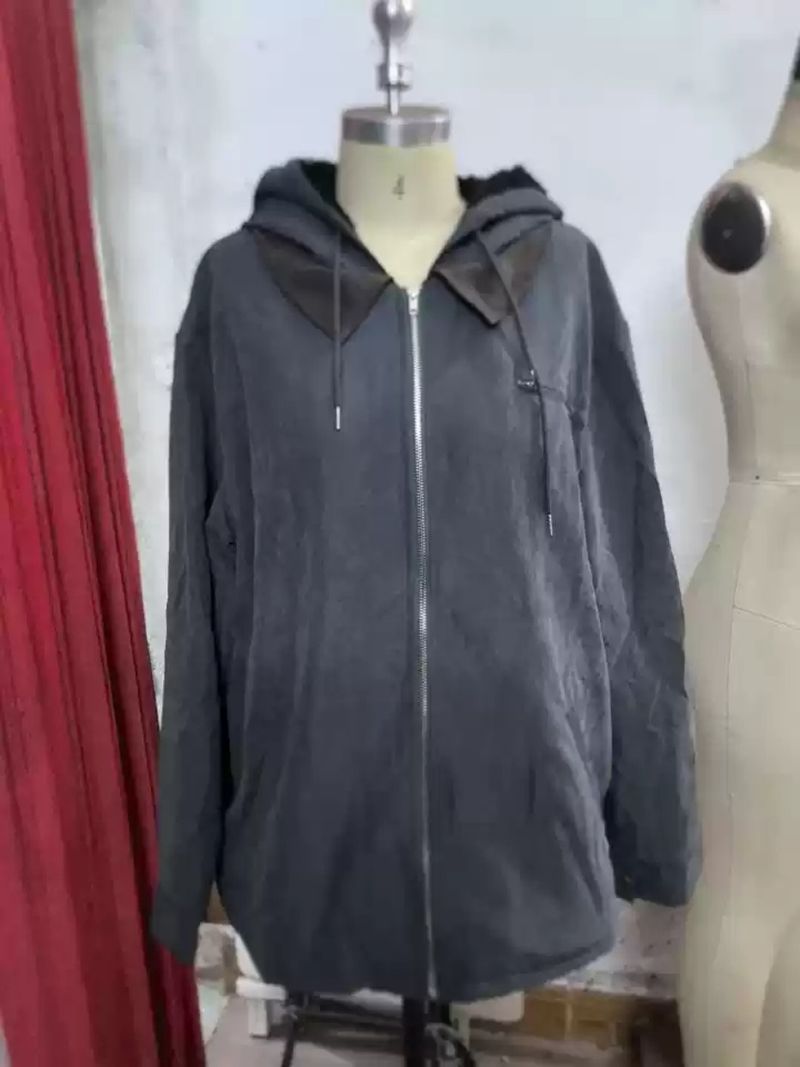 Hooded Fleece-Lined Jacket For Men – Relaxed Fit, Zippered Pockets, All-Day Comfort (S-5XL, Polyester Fill, Solid Colors)_voghion.com