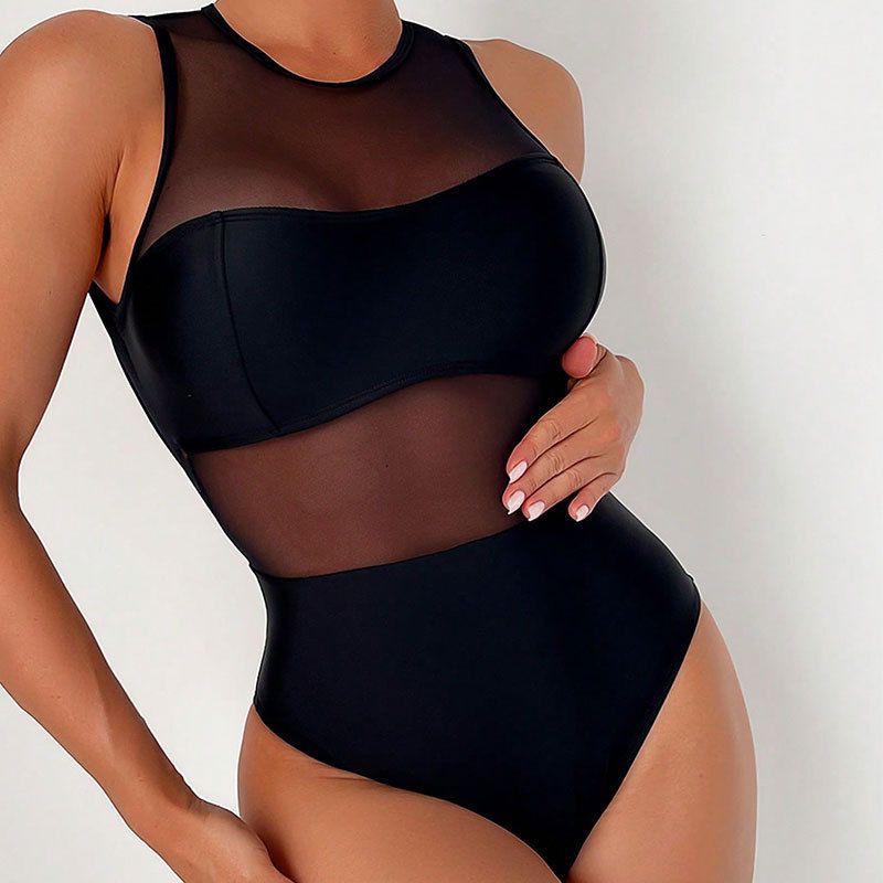 Maillot de bain une pièce sexy en maille transparente pour femme, bikini de plage, source chaude, nouvelle collection 2025_voghion.com