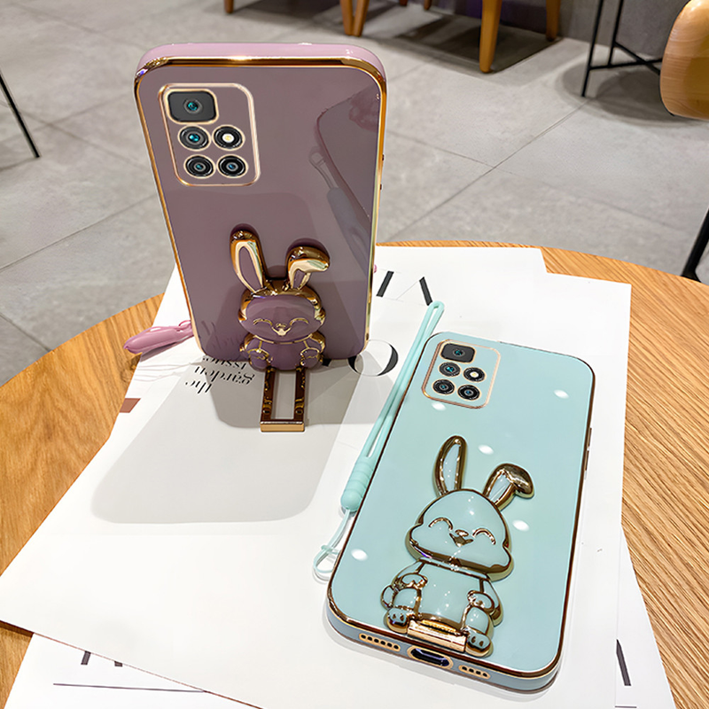 Galvanizáló nyúltartó szilikon tok Xiaomi Redmi Note 12 4g Pro Plus 12pro 5g 11s 10s 12c 10c a1 nyakpántos csuklópánt borításhoz_voghion.com