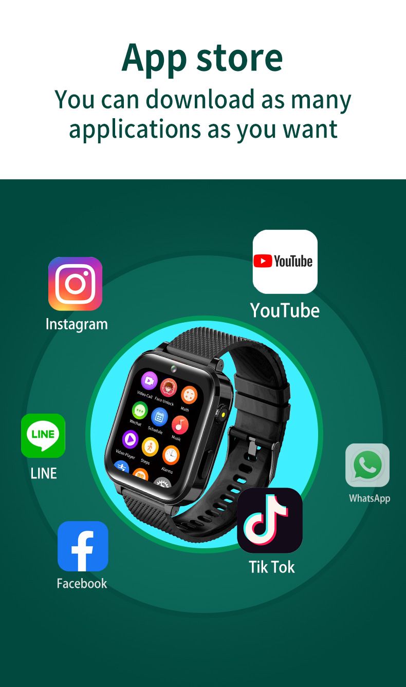 4G Kids Smartwatch GPS Tracker Video Call Student Phone T27 Kids Phone Watch_voghion.com