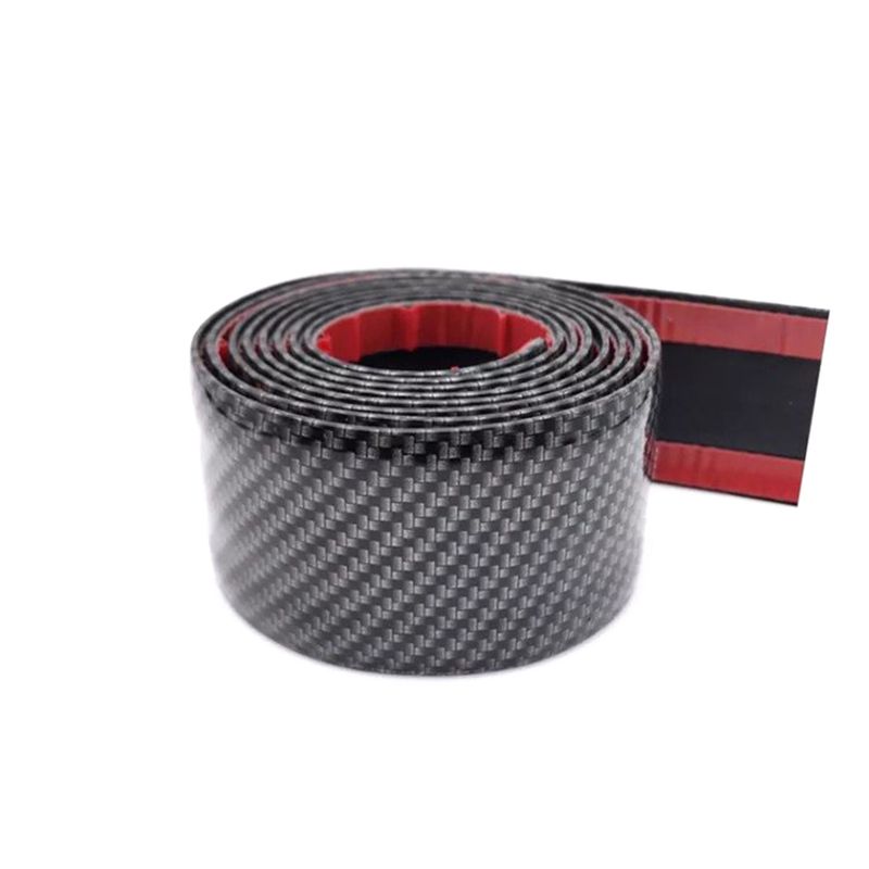 Yuanmheng Car Styling Carbon Fiber Rubber Door Sill Protector Trim Strip Decor Sticker_voghion.com