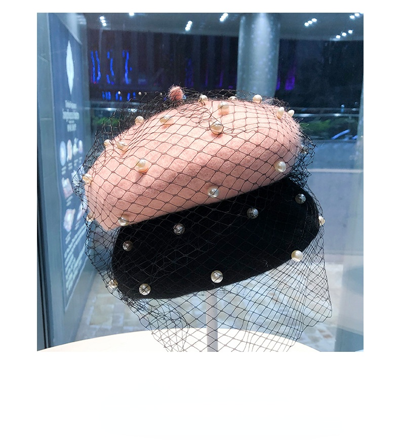Heißer Verkauf Chic Wollmischung Vintage London mit Schleier Mesh Show Doppelschicht Damen Baskenmütze Beanies Caps Gorro für Ladys Bankett_voghion.com