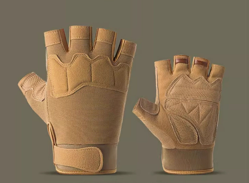 Guantes tácticos de media caña Uisex Sprig para verano, deportes al aire libre, ciclismo, escalada, antideslizantes, resistentes al desgaste y a los golpes._voghion.com