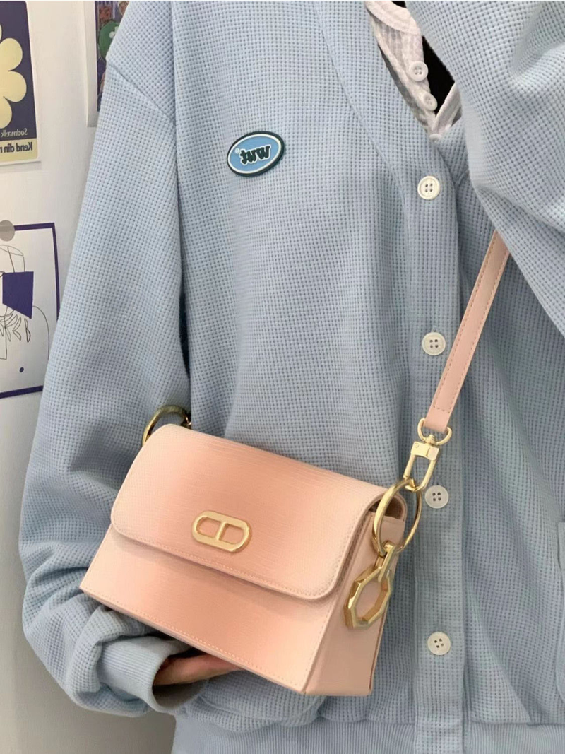 High Beauty Pink Rose Square 2023 Nuova borsa a tracolla monospalla per pendolarismo semplice Dolce e versatile piccola_voghion.com