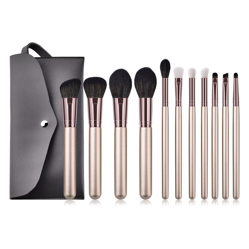 11 pezzi pennelli per trucco strumenti per trucco pennello per cipria sciolto pennello per ombretto colore pistola con borsa Yuncai set GUJHUI_voghion.com