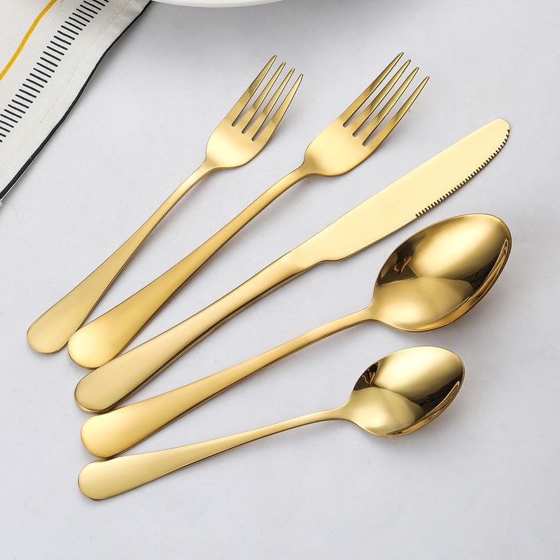 Stainless Steel Knife, Fork And Spoon Utility Pieces Butter Dessert Cake Shovel 8 People 45 Pieces Tableware Set_voghion.com