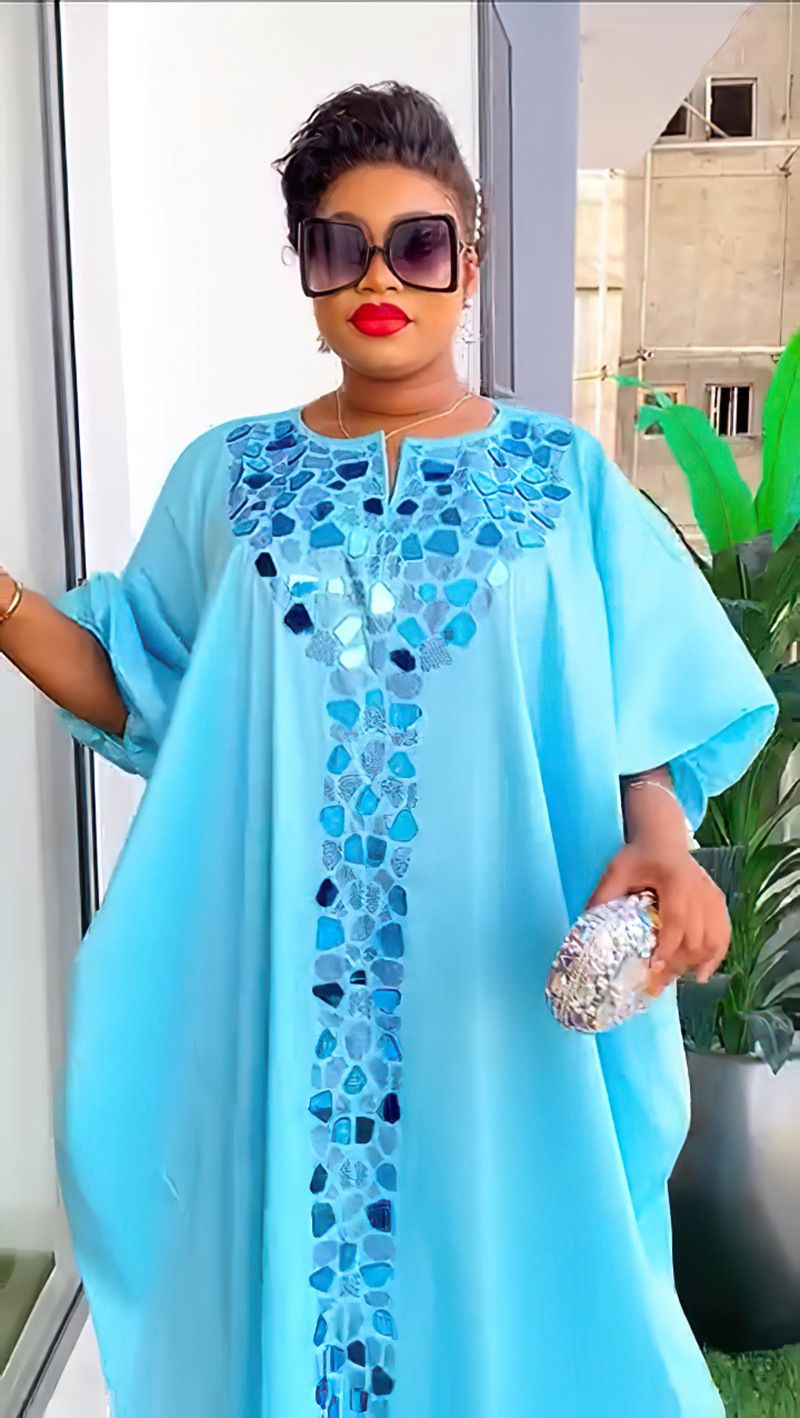 Vestido con parche irregular de diamantes de imitación para mujer_voghion.com