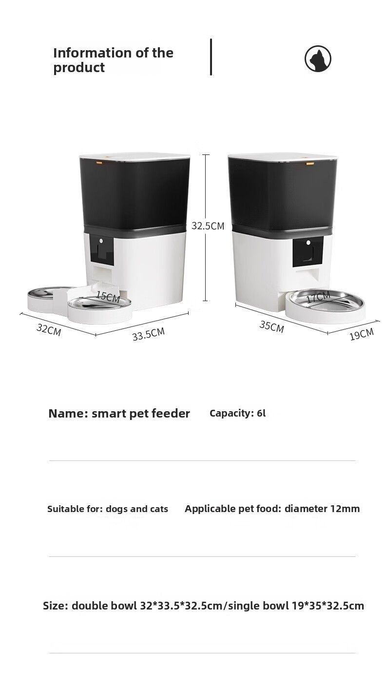 Smart Pet Feeder For Cats And Dogs: Automatic With Visual Monitoring, Timed & Quantitative Remote Control_voghion.com