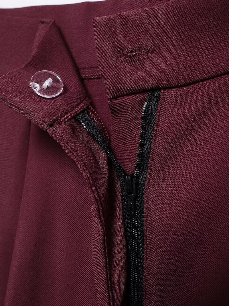 Women's Clothing Autumn Ankola Red Double Breasted Jacket Pants Suit_voghion.com