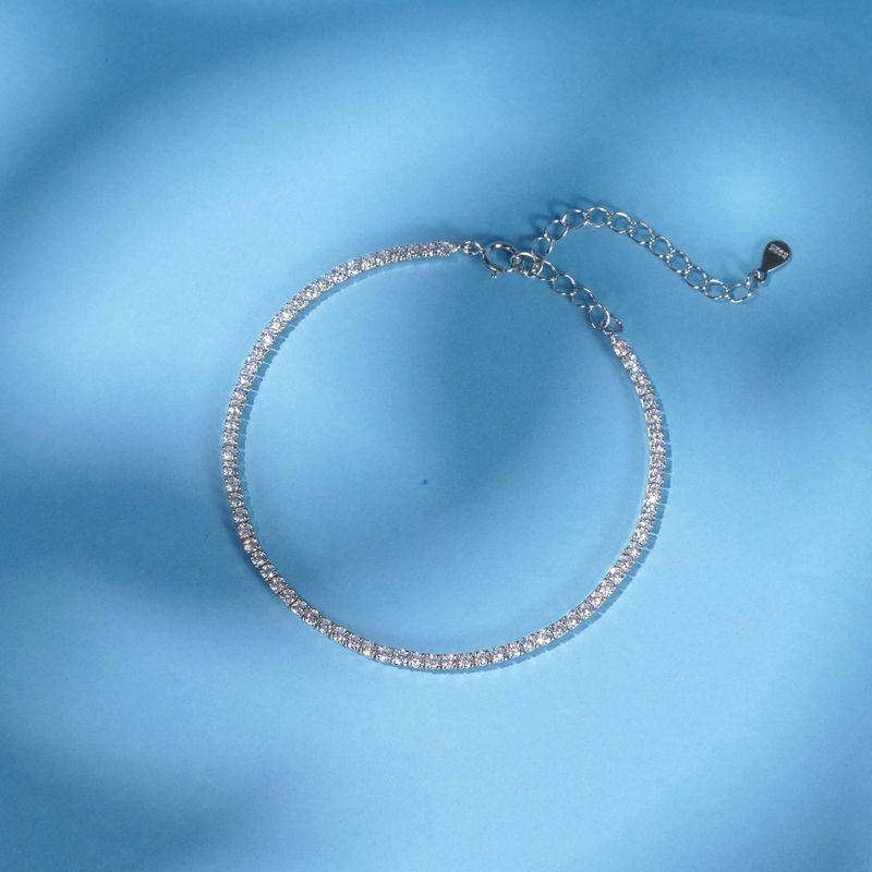 Bracciale da donna in argento puro con diamanti e zirconi intarsiati, semplice, leggero, di lusso, di alta gamma, nuovo modello_voghion.com