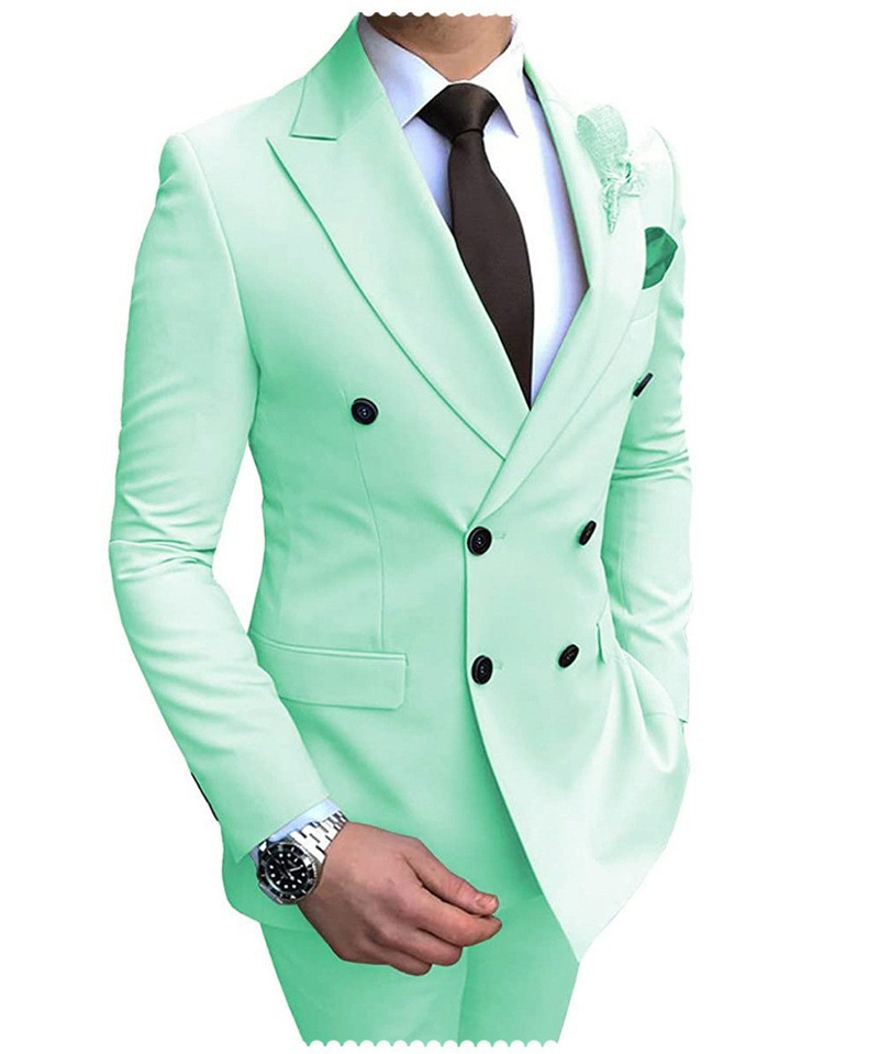 Business Casual Sommer Brudgommens Forloverjakkesæt, Todelt Herrejakkesæt_voghion.com