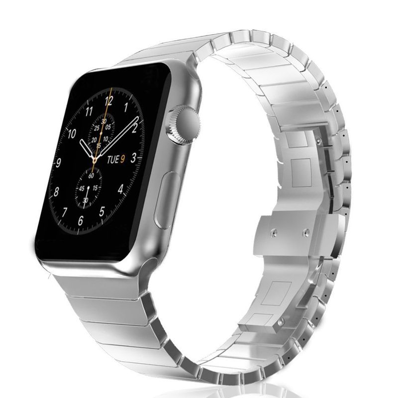 Potrivit pentru curea AppleWatch metalică S8, curea Iwatch S10, cataramă curbată din oțel inoxidabil cu fluture SE_voghion.com