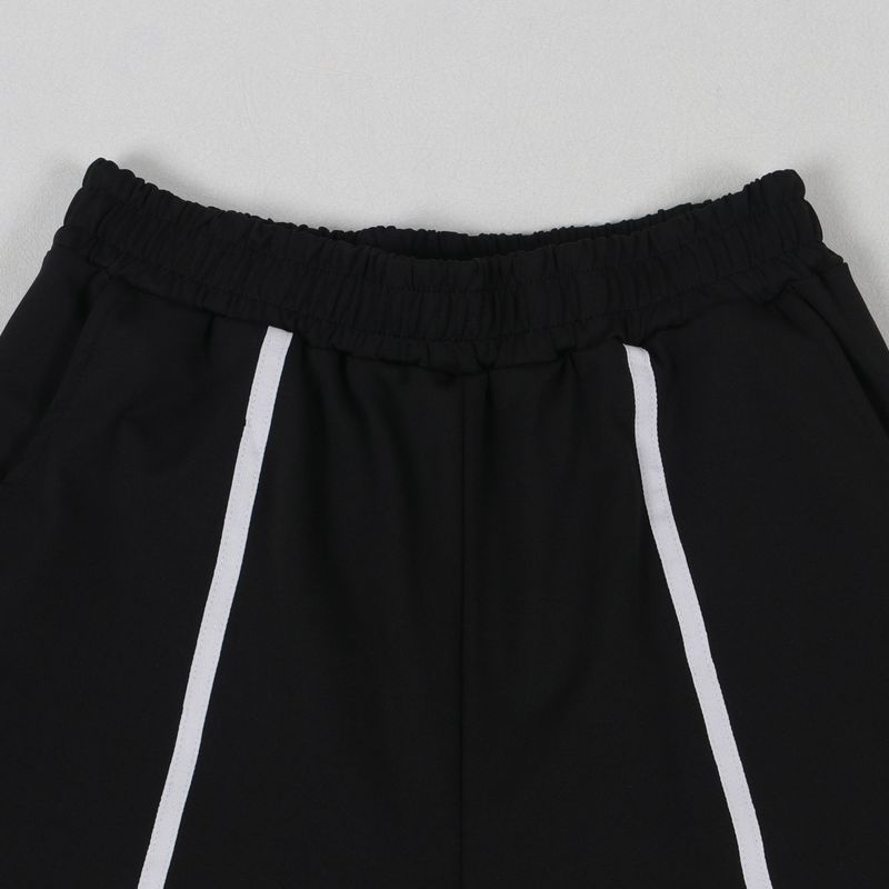 Damenbekleidung Zweiteiliges Set mit Kapuzenpullover mit Bandnähten_voghion.com