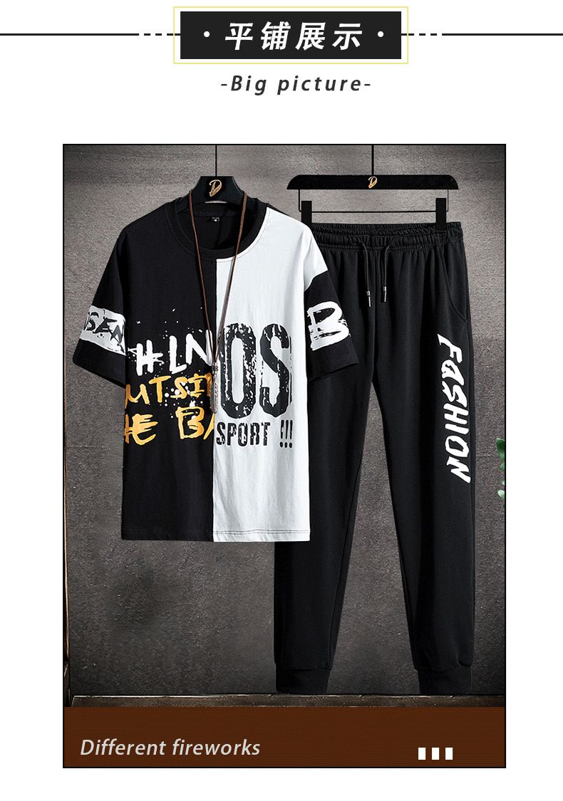 Ropa para hombre Camisetas de manga corta de verano para hombre, estilo moderno, combinables, para deportes al aire libre, ocio, traje holgado con estampado de colores a juego_voghion.com