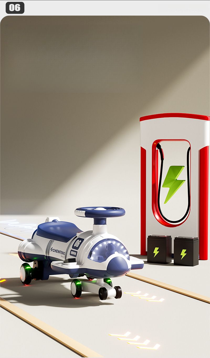 Children's Electric Twist Anti-Tip Universal Wheels Ride-On Adult Rechargeable Boys Girls Baby Scooter Swing Car_voghion.com