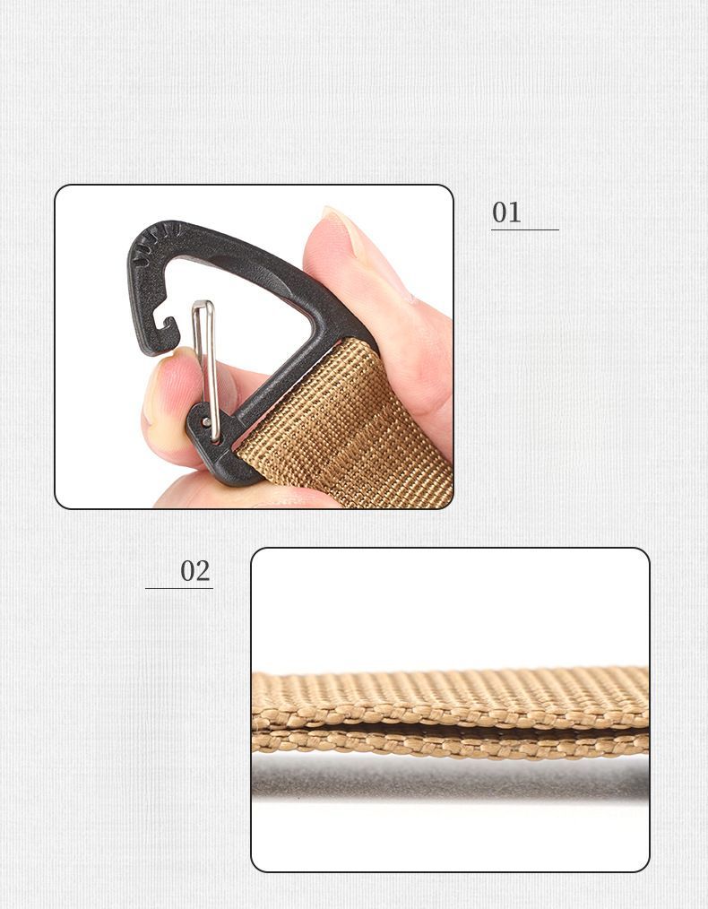 ISE MOUNT Cappello di paglia da viaggio per esterni, guanto multifunzionale, clip per asciugamano, fibbia a fettuccia triangolare, moschettone_voghion.com