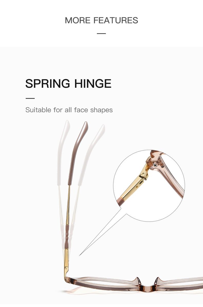 Fashion VICKY Stylish Large Frame Simple Geometric Design Anti-blue Light Reading Glasses Customized Prescription Available_voghion.com