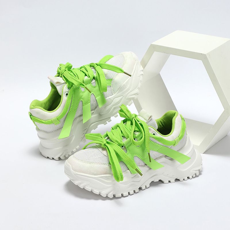 Trendy thick soles increased height, with breathable mesh surface, comfortable casual sports shoes, fashionable_voghion.com