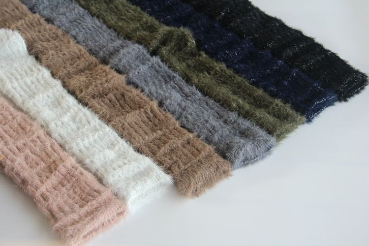 Chaussettes hautes Voyage Plush Feel en fil argenté, guêtres tendance style japonais, couvre-pieds chauds tricotés pour bottes_voghion.com