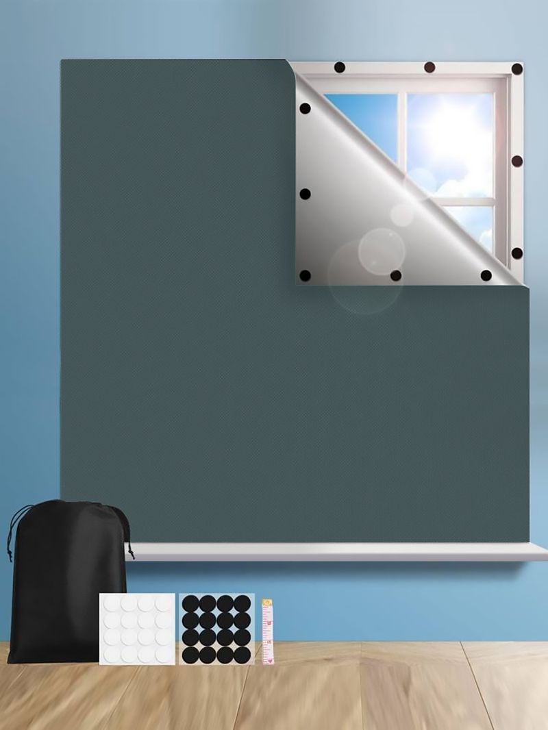 kotitekoiset kannettavat matkaverhot 100 pimennysimukuppia itseliimautuvat DIY-verhot_voghion.com