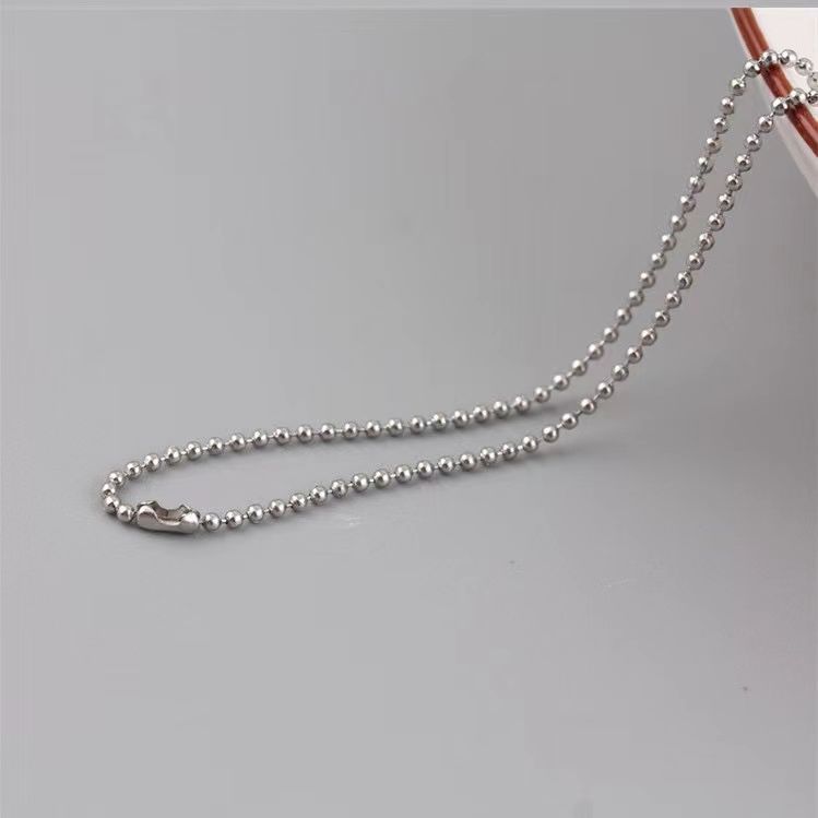 Collana con croce rovesciata nera da uomo, ciondolo in acciaio al titanio per donna, minimalista, placcato in oro bianco, accessori alla moda per uomo_voghion.com