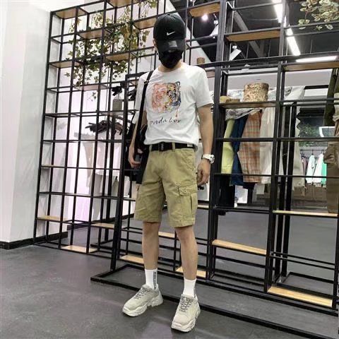 Premium Products Premium Products Men's Work Clothes With Multiple Pockets And Five Piece Pants, Trendy Summer Thin Stretch Casual Loose Pants_voghion.com