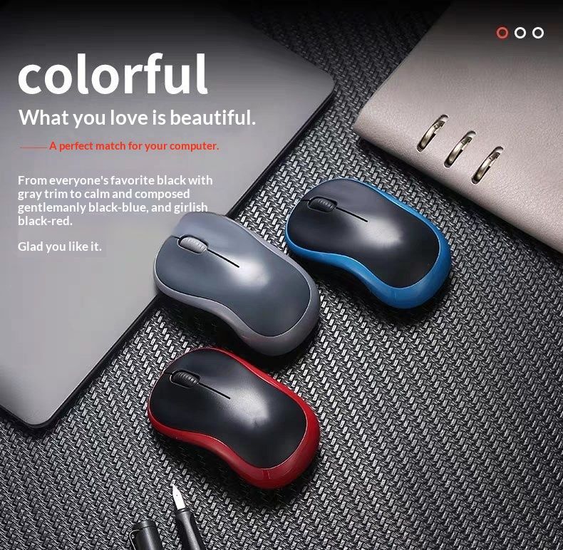 Mouse para computador NeoGear Foreign Trade Exclusive, modelo M220, silencioso e sem fio, compatível com laptops M185, 2.4G. Disponível em estoque._voghion.com