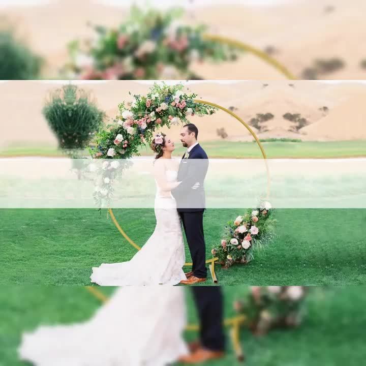 7.2FT Gold Round Backdrop Stand: Ideal For Weddings, Birthdays, Baby Showers & Graduations. Stable Metal Frame For Balloon Arches, Circle Garland. A Circle Backdrop Stand For Party Decor_voghion.com