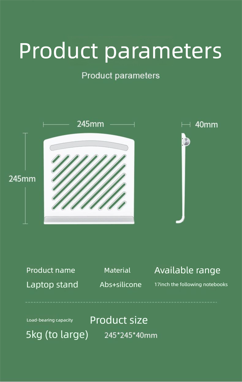 Laptop Stand Desktop Heightening Cooler Foldable Portable Rack Office Suitable For Computers_voghion.com