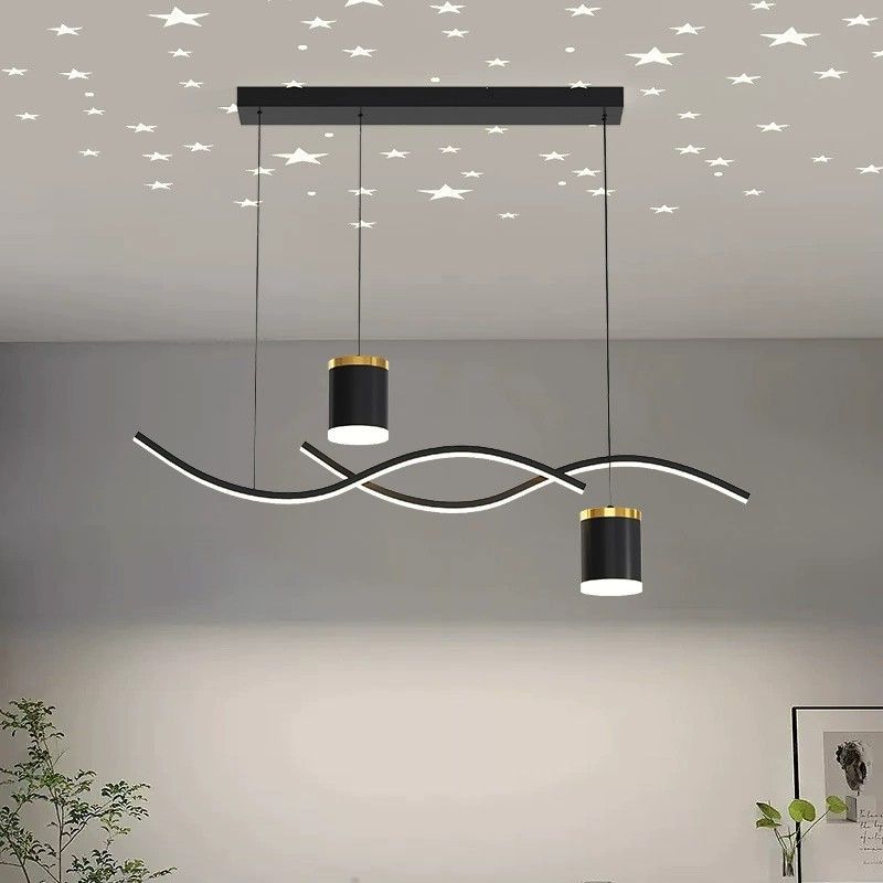 Restaurant Pendant Modern Tea Room Dining Nordic Threaded Minimalist Long Strip Light Luxury Creative Bar Table_voghion.com