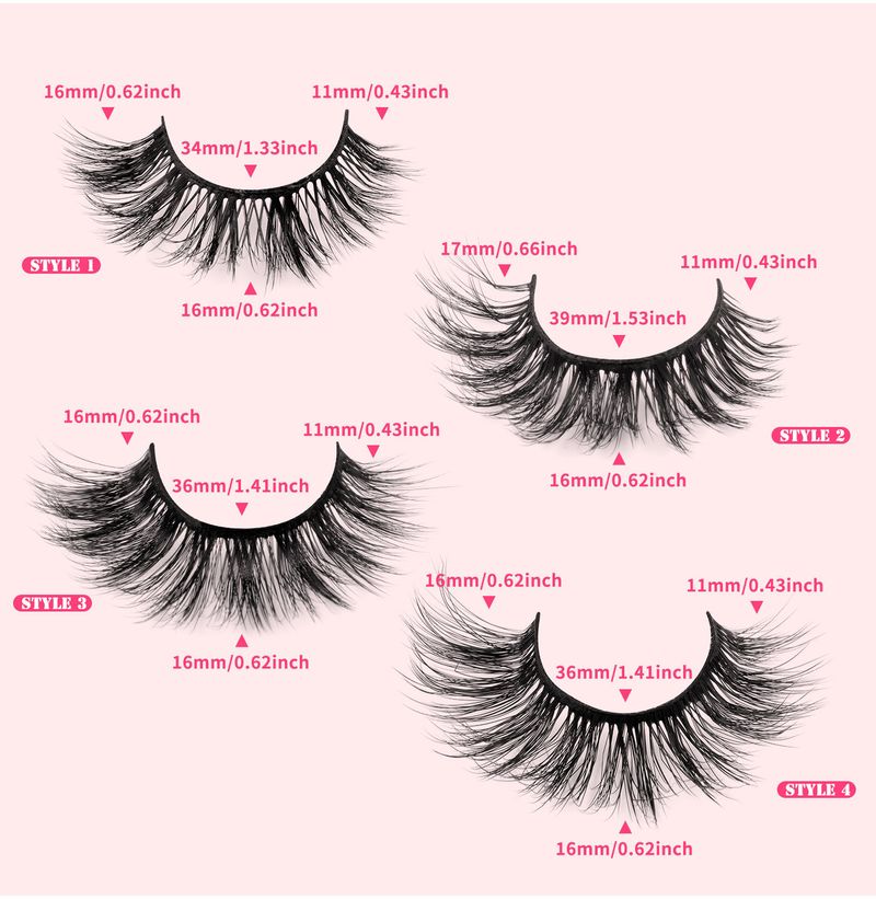 False Eyelashes 20 Boxes Mixed Thick And Long False Eyelashes A Pair Of Natural Three Dimensional Versatile Eyelashes_voghion.com