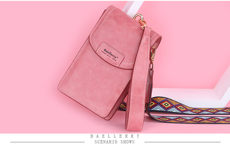 Baellerry Women's Mobile Phone Bag Large Capacity Fashion Zipper High-end Shoulder Messenger Bag Long Wallet Women's Bag_voghion.com