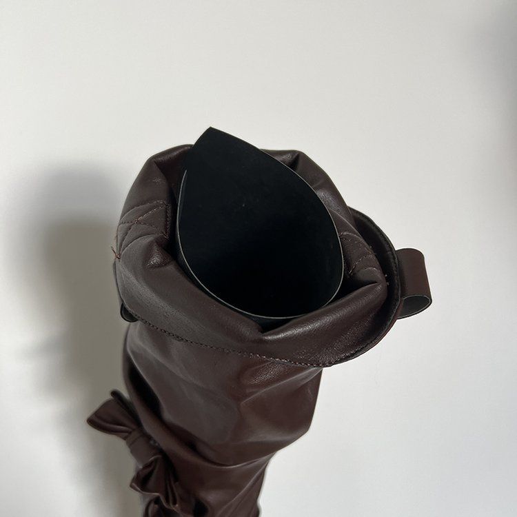 Botas de montar largas y ajustadas para mujer, estilo británico, color marrón, con tacón grueso, para otoño e invierno de 2025, cómodas y ligeras._voghion.com