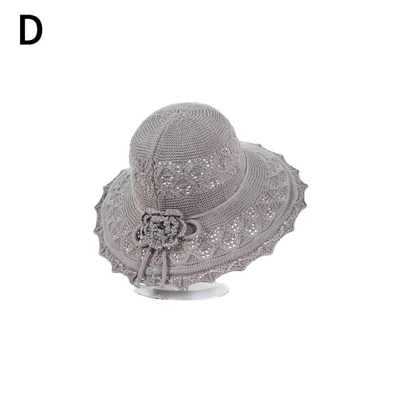 Chapeau de protection solaire à large bord pour femme, 1 pièce, en paille, pliable, pour l'été, la plage, la mode_voghion.com