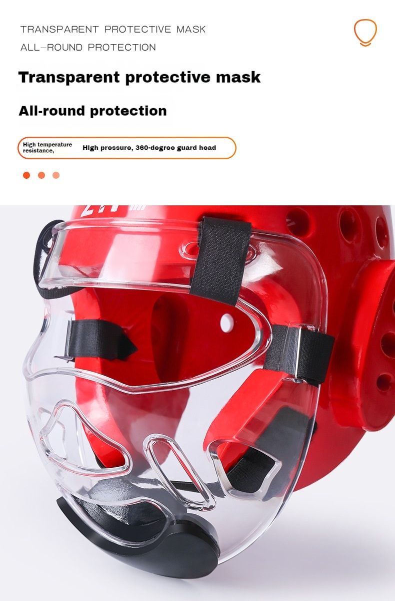 Taekwondo helmet adult training protective gear Taekwondo head protector NBR detachable face mask_voghion.com