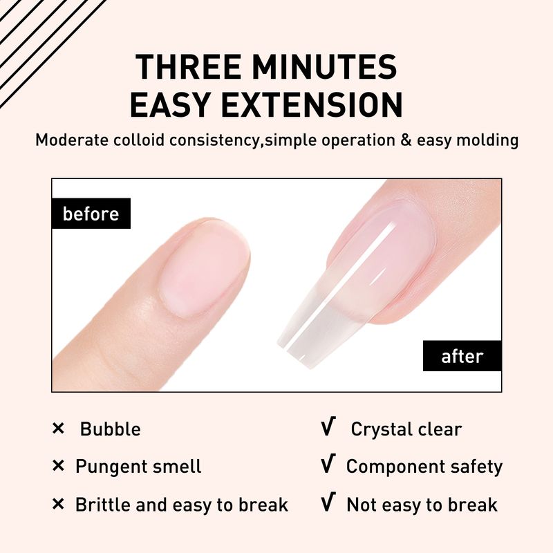 Jaysuing Enhancement Foglio in fibra indolore Set di gel per estensioni unghie naturali anti-crepe_voghion.com