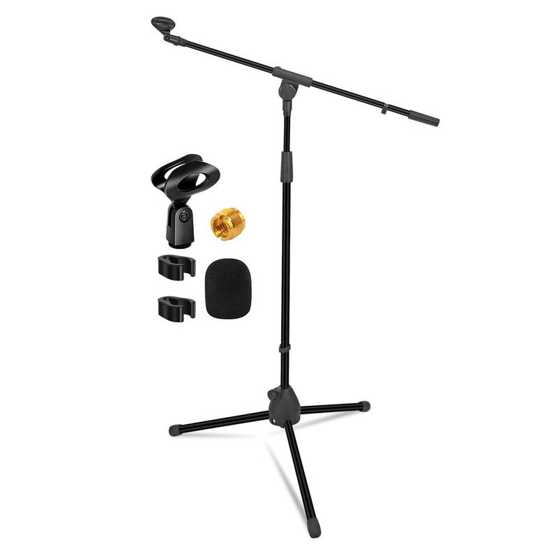 5 Core Tripod Mic Stand Floor Adjustable 18 To 72 Inches Sturdy Boom Arm Holder Microphone Stands Pedestal Para Microfono For Singing MS 080_voghion.com