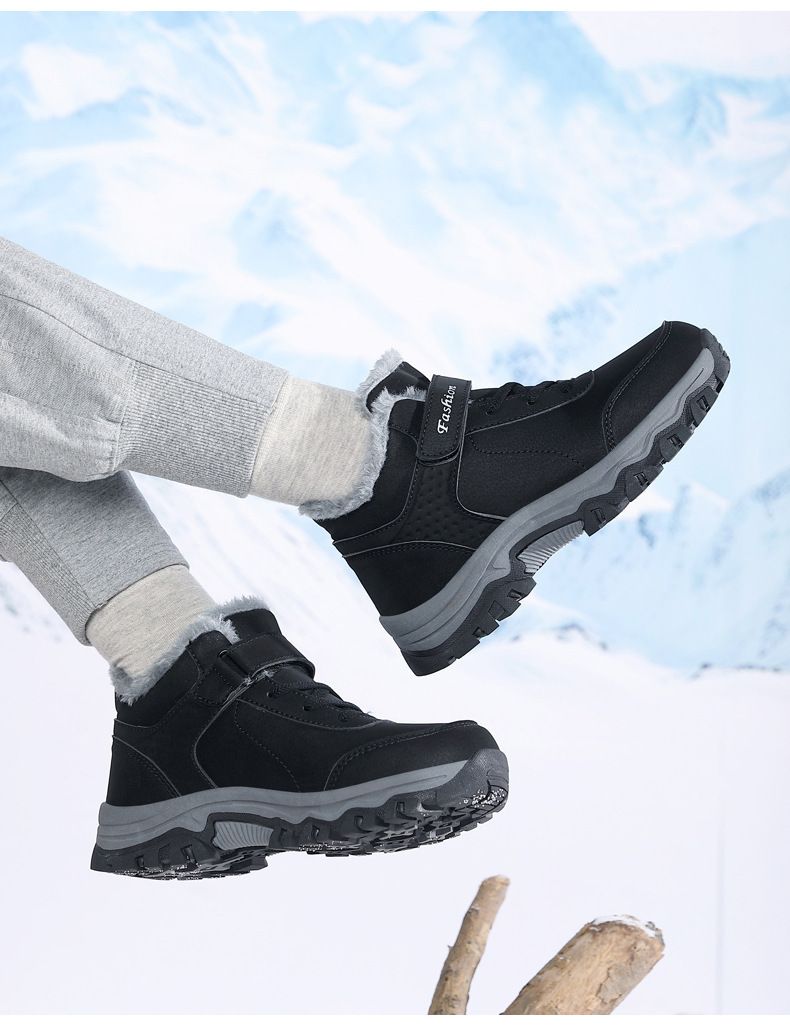 Stivali da neve invernali da uomo e da donna, impermeabili, antiscivolo, comode, isolate, scarpe da trekking per passeggiate all'aperto, abbigliamento casual_voghion.com