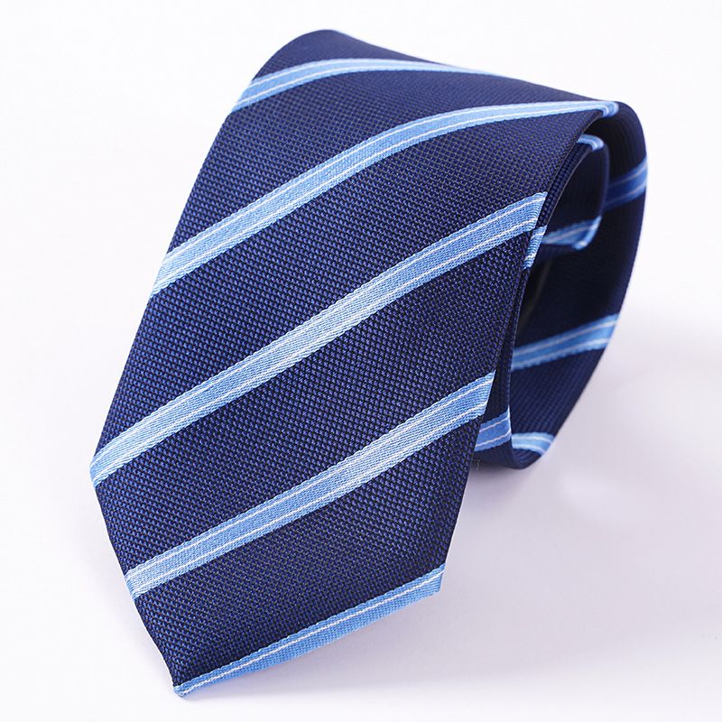 Cravatta da uomo con cerniera, elegante e formale, per donna, sposo, matrimonio, blu a righe, sottile, nera, senza nodo, facile da tirare_voghion.com